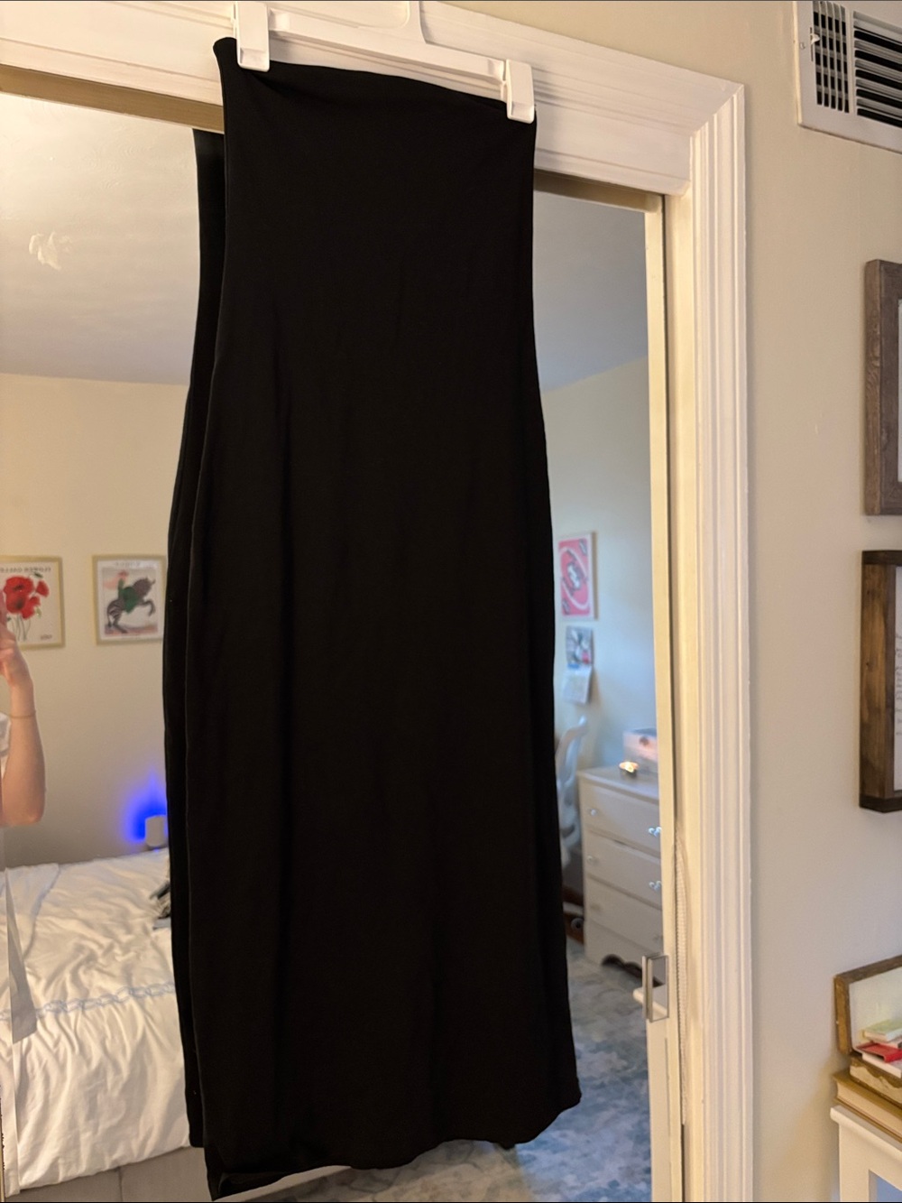 ASOS Black Strapless Midi Dress